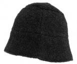 Rabens Saloner - Sydney - Curly knit brim hat i black fra Rabens Saloner