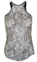 Tusnelda Bloch - Lace top i black transparent fra Tusnelda Bloch