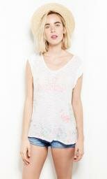 The Hip Tee - Leyre Rolled Tee i hip white fra The Hip Tee