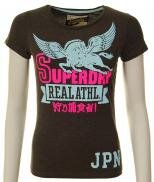 Superdry - pegasus t-shirt i dark grey melange fra Superdry