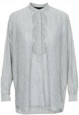 Tusnelda Bloch - Cotton Stripe tunika skjorte i gray stripe fra Tusnelda Bloch