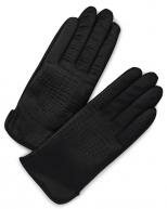Markberg - Leann Croco Glove i black skind med crocolook fra Markberg