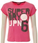 Superdry - jpn 6 t-shirt i pink fra Superdry