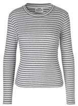 Mads Nørgaard - Tuba soft stripe t-shirt i white grey fra Mads Nørgaard