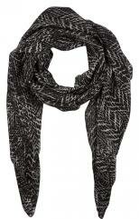 Black Lily - Naia scarf i black white fra Black Lily