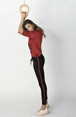 Blue Sportswear - Veronica pants i black burn red fra Blue Sportswear