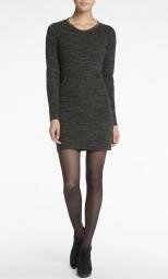 Maison Scotch - Fitted kjole with special neckline i dark grey fra Maison Scotch